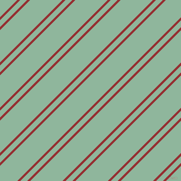 45 degree angle dual striped lines, 7 pixel lines width, 16 and 75 pixel line spacing, Guardsman Red and Summer Green dual two line striped seamless tileable
