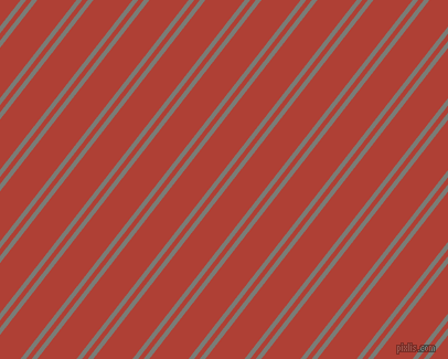 52 degree angle dual stripes line, 4 pixel line width, 4 and 28 pixel line spacing, Gunsmoke and Medium Carmine dual two line striped seamless tileable