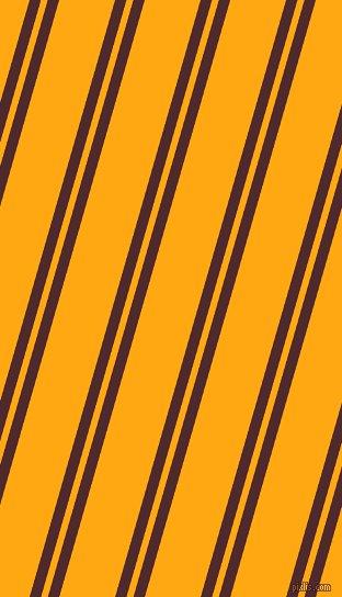 74 degree angle dual stripe lines, 10 pixel lines width, 6 and 49 pixel line spacing, Heath and Dark Tangerine dual two line striped seamless tileable