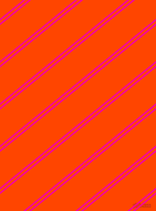 39 degree angles dual striped line, 3 pixel line width, 4 and 55 pixels line spacing, Hollywood Cerise and Orange Red dual two line striped seamless tileable