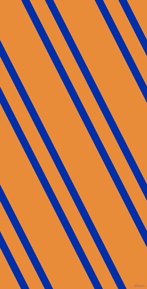 117 degree angles dual stripe lines, 25 pixel lines width, 46 and 124 pixels line spacing, International Klein Blue and California dual two line striped seamless tileable