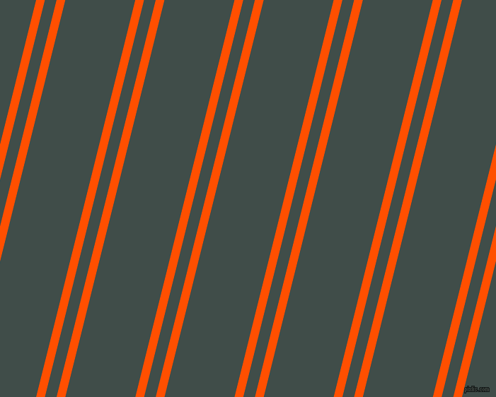 76 degree angle dual striped line, 12 pixel line width, 16 and 96 pixel line spacing, International Orange and Corduroy dual two line striped seamless tileable