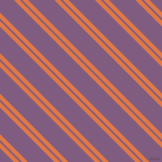 135 degree angle dual stripe lines, 13 pixel lines width, 6 and 61 pixel line spacing, Jaffa and Trendy Pink dual two line striped seamless tileable