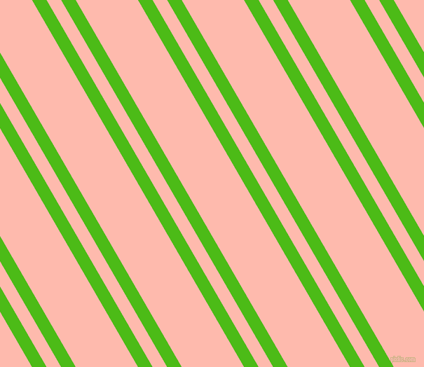 120 degree angle dual stripe lines, 18 pixel lines width, 18 and 77 pixel line spacing, Kelly Green and Melon dual two line striped seamless tileable