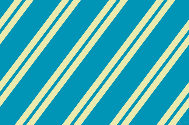 53 degree angle dual stripe line, 20 pixel line width, 10 and 74 pixel line spacing, Medium Goldenrod and Bondi Blue dual two line striped seamless tileable