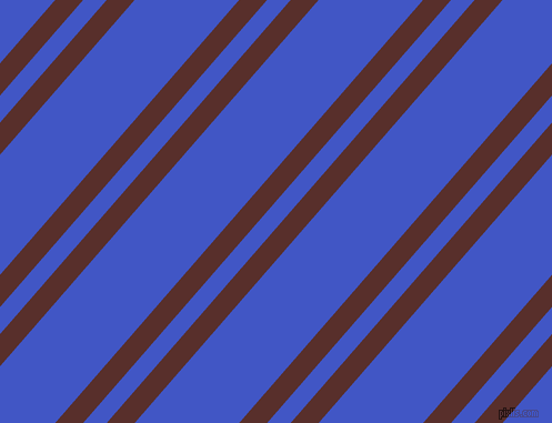 49 degree angles dual stripes line, 19 pixel line width, 16 and 71 pixels line spacing, Moccaccino and Free Speech Blue dual two line striped seamless tileable