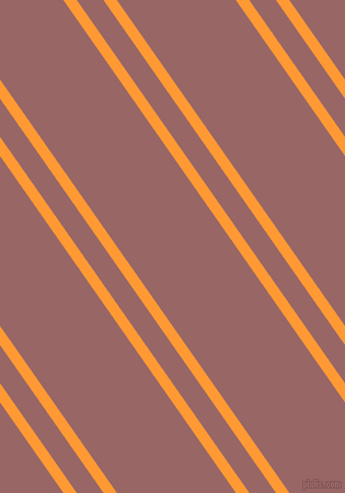 125 degree angle dual stripes line, 10 pixel line width, 20 and 89 pixel line spacing, Neon Carrot and Copper Rose dual two line striped seamless tileable