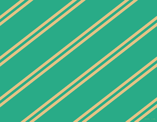38 degree angles dual striped line, 9 pixel line width, 8 and 77 pixels line spacing, New Orleans and Jungle Green dual two line striped seamless tileable