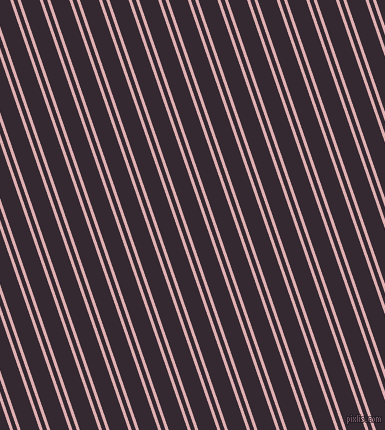 109 degree angles dual striped line, 3 pixel line width, 4 and 18 pixels line spacing, Pale Chestnut and Melanzane dual two line striped seamless tileable