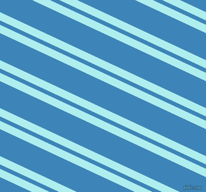 155 degree angles dual stripe line, 15 pixel line width, 8 and 49 pixels line spacing, Pale Turquoise and Curious Blue dual two line striped seamless tileable