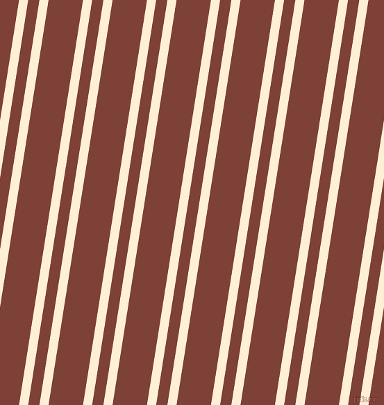 81 degree angle dual striped line, 13 pixel line width, 16 and 49 pixel line spacing, Papaya Whip and Red Robin dual two line striped seamless tileable