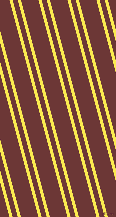 105 degree angle dual stripe line, 10 pixel line width, 16 and 55 pixel line spacing, Paris Daisy and Sanguine Brown dual two line striped seamless tileable