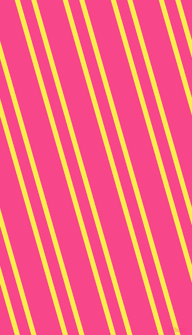 106 degree angles dual stripe lines, 10 pixel lines width, 22 and 51 pixels line spacing, Paris Daisy and Violet Red dual two line striped seamless tileable