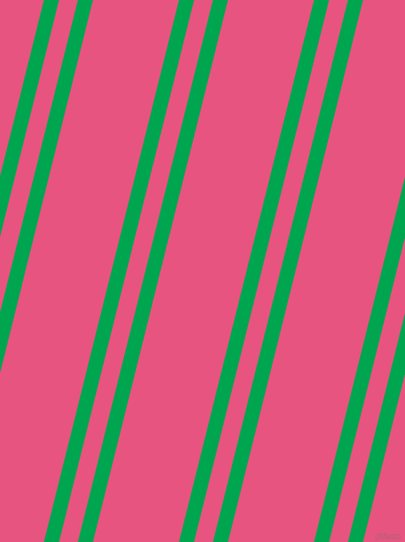 76 degree angle dual stripe line, 21 pixel line width, 26 and 119 pixel line spacing, Pigment Green and Dark Pink dual two line striped seamless tileable