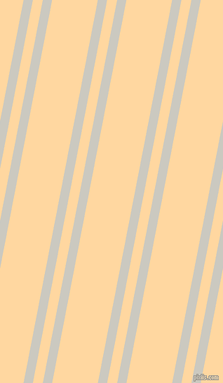 79 degree angle dual stripe lines, 13 pixel lines width, 14 and 64 pixel line spacing, Quill Grey and Frangipani dual two line striped seamless tileable