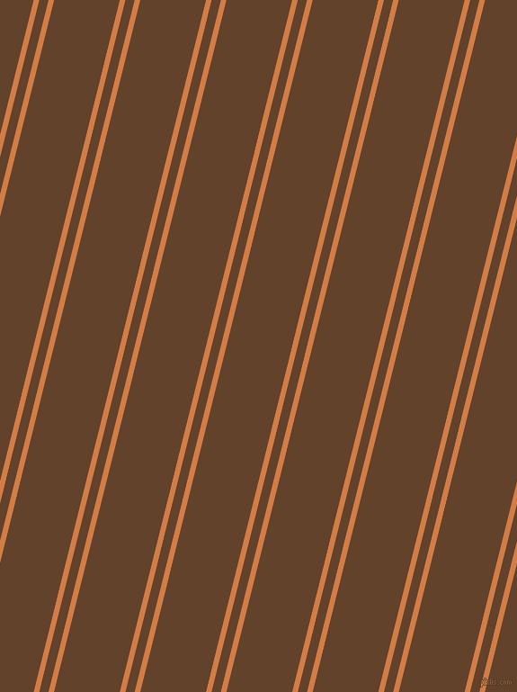 76 degree angles dual stripe line, 6 pixel line width, 10 and 71 pixels line spacing, Raw Sienna and Irish Coffee dual two line striped seamless tileable