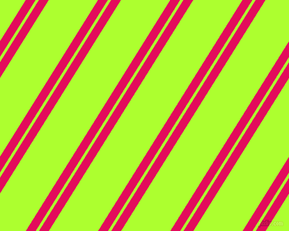 58 degree angle dual stripe lines, 12 pixel lines width, 4 and 60 pixel line spacing, Razzmatazz and Green Yellow dual two line striped seamless tileable