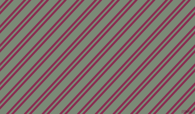 47 degree angles dual stripes lines, 7 pixel lines width, 6 and 25 pixels line spacing, Rose Bud Cherry and Spanish Green dual two line striped seamless tileable