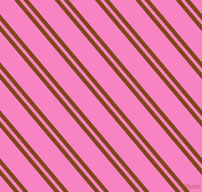 130 degree angles dual stripe lines, 8 pixel lines width, 6 and 40 pixels line spacing, Russet and Tea Rose dual two line striped seamless tileable