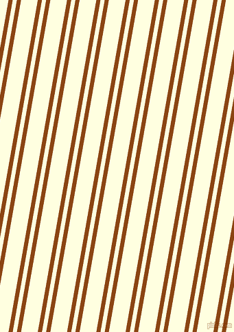 80 degree angle dual striped line, 6 pixel line width, 6 and 24 pixel line spacing, Saddle Brown and Light Yellow dual two line striped seamless tileable