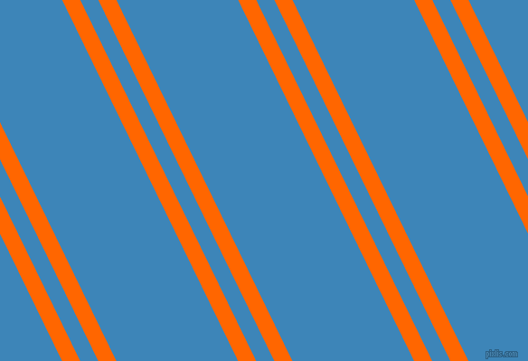 116 degree angles dual stripe lines, 18 pixel lines width, 18 and 121 pixels line spacing, Safety Orange and Curious Blue dual two line striped seamless tileable