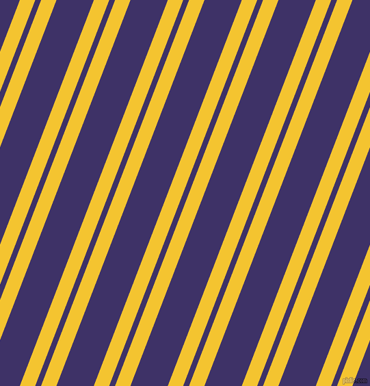 69 degree angle dual stripes lines, 21 pixel lines width, 8 and 51 pixel line spacing, Saffron and Minsk dual two line striped seamless tileable