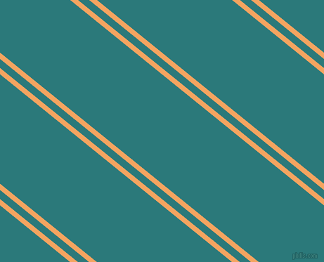 141 degree angle dual stripes lines, 7 pixel lines width, 10 and 121 pixel line spacing, Sandy Brown and Atoll dual two line striped seamless tileable
