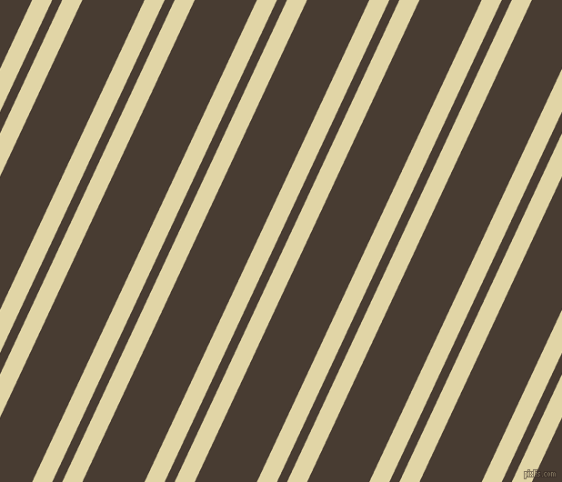 65 degree angles dual stripes lines, 20 pixel lines width, 10 and 62 pixels line spacing, Sapling and Taupe dual two line striped seamless tileable
