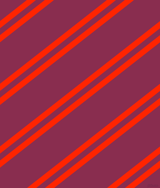 38 degree angle dual stripe line, 19 pixel line width, 18 and 109 pixel line spacing, Scarlet and Disco dual two line striped seamless tileable