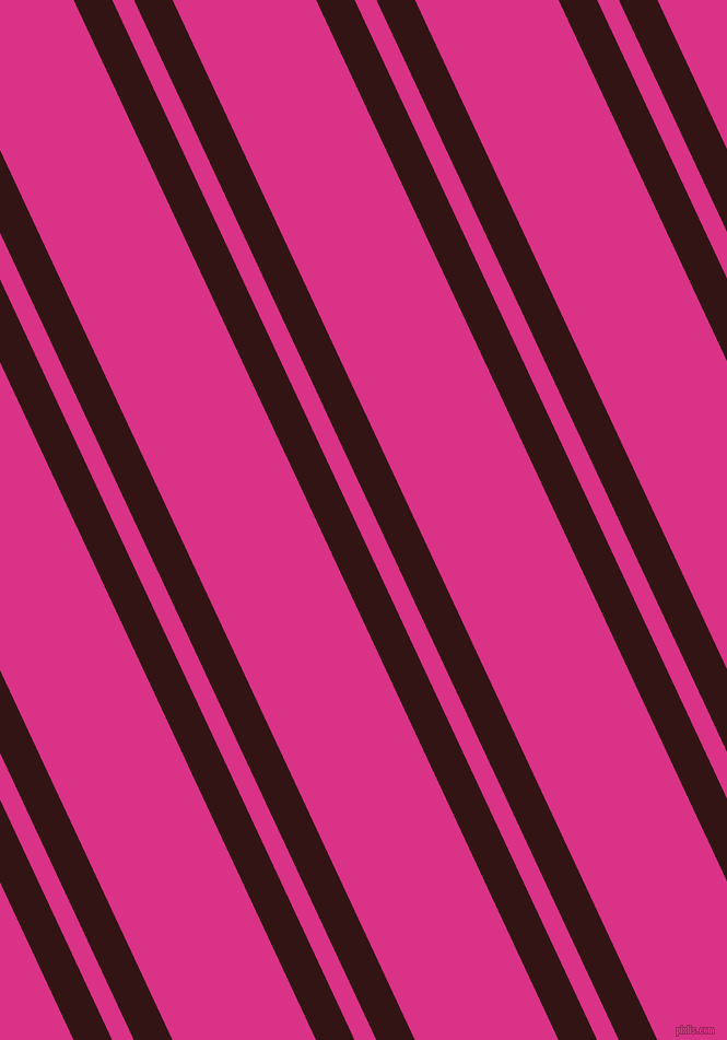 115 degree angles dual striped line, 32 pixel line width, 18 and 119 pixels line spacing, Seal Brown and Deep Cerise dual two line striped seamless tileable