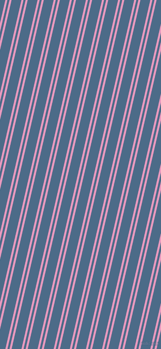 77 degree angle dual stripes lines, 4 pixel lines width, 4 and 19 pixel line spacing, Shocking and Wedgewood dual two line striped seamless tileable