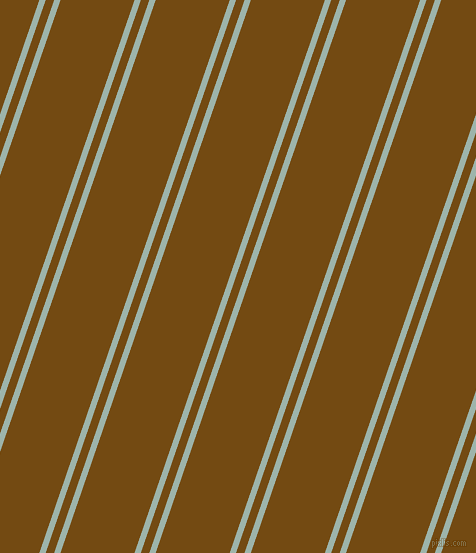 71 degree angles dual striped lines, 6 pixel lines width, 8 and 70 pixels line spacing, Skeptic and Raw Umber dual two line striped seamless tileable