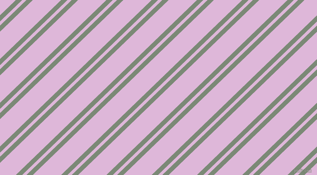 44 degree angles dual stripes line, 9 pixel line width, 6 and 40 pixels line spacing, Spanish Green and French Lilac dual two line striped seamless tileable