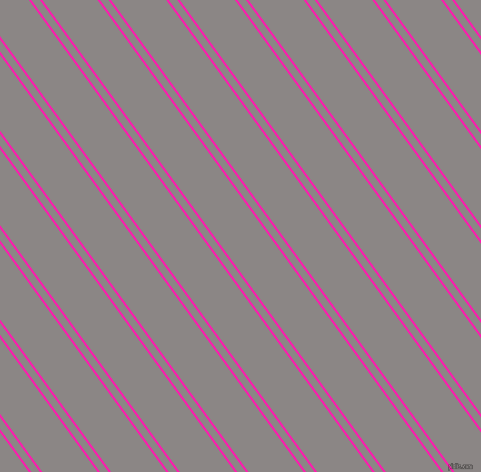 126 degree angle dual stripe lines, 3 pixel lines width, 10 and 65 pixel line spacing, Spicy Pink and Suva Grey dual two line striped seamless tileable