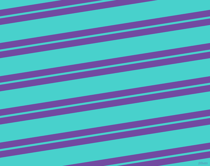 9 degree angle dual stripes line, 25 pixel line width, 8 and 69 pixel line spacing, Studio and Medium Turquoise dual two line striped seamless tileable