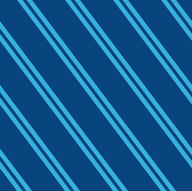 127 degree angles dual striped line, 14 pixel line width, 10 and 84 pixels line spacing, Summer Sky and Dark Cerulean dual two line striped seamless tileable