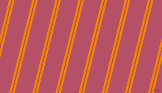 76 degree angle dual stripes line, 7 pixel line width, 4 and 57 pixel line spacing, Tangerine and Blush dual two line striped seamless tileable