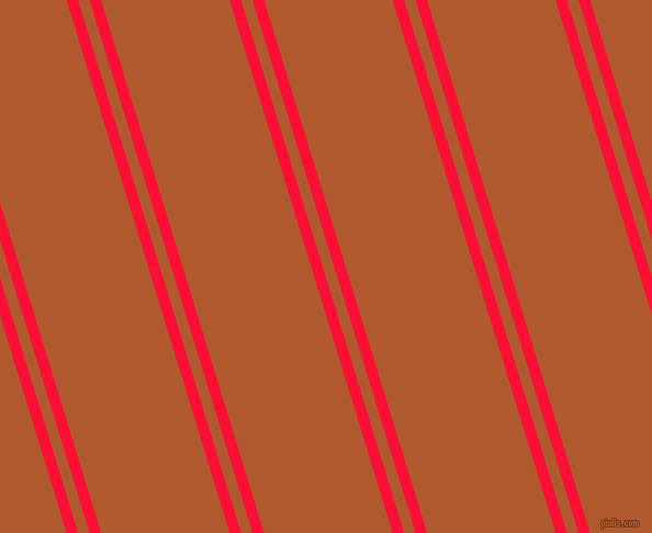 107 degree angles dual stripe line, 10 pixel line width, 10 and 112 pixels line spacing, Torch Red and Fiery Orange dual two line striped seamless tileable