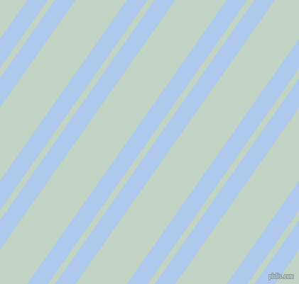 55 degree angles dual striped line, 24 pixel line width, 8 and 59 pixels line spacing, Tropical Blue and Sea Mist dual two line striped seamless tileable