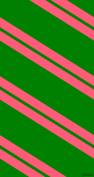 148 degree angle dual stripes lines, 29 pixel lines width, 10 and 103 pixel line spacing, Wild Watermelon and Green dual two line striped seamless tileable