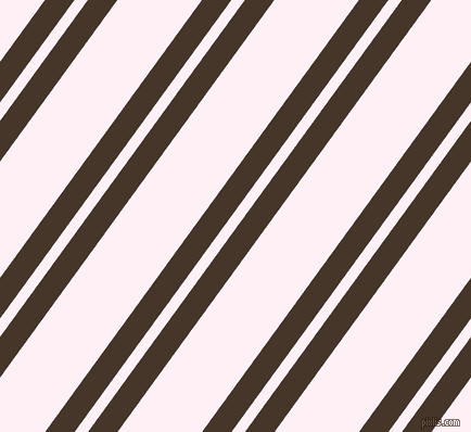 54 degree angle dual stripe lines, 22 pixel lines width, 10 and 63 pixel line spacing, Woodburn and Lavender Blush dual two line striped seamless tileable