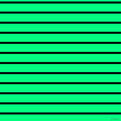 horizontal lines stripes, 8 pixel line width, 32 pixel line spacing, Black and Spring Green horizontal lines and stripes seamless tileable