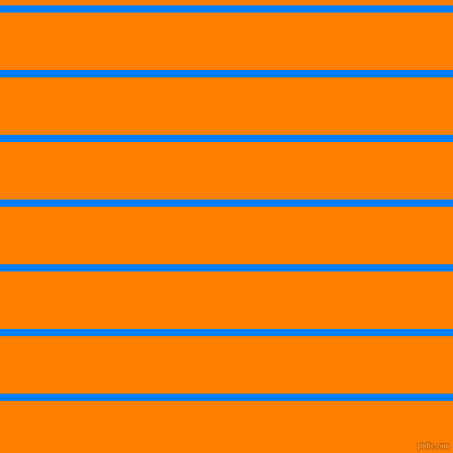 horizontal lines stripes, 8 pixel line width, 64 pixel line spacing, Dodger Blue and Dark Orange horizontal lines and stripes seamless tileable