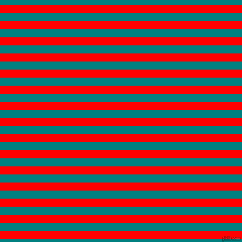 horizontal lines stripes, 16 pixel line width, 16 pixel line spacing, Red and Teal horizontal lines and stripes seamless tileable