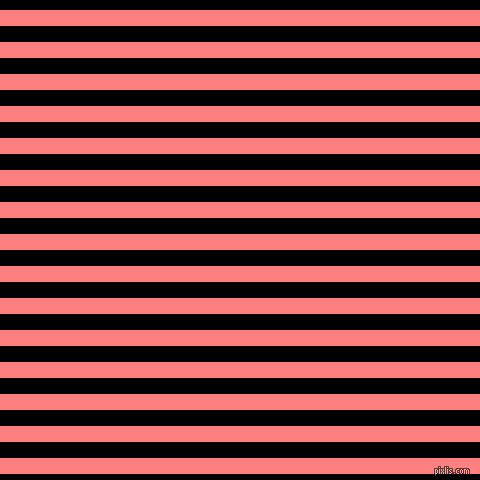 horizontal lines stripes, 16 pixel line width, 16 pixel line spacing, Salmon and Black horizontal lines and stripes seamless tileable