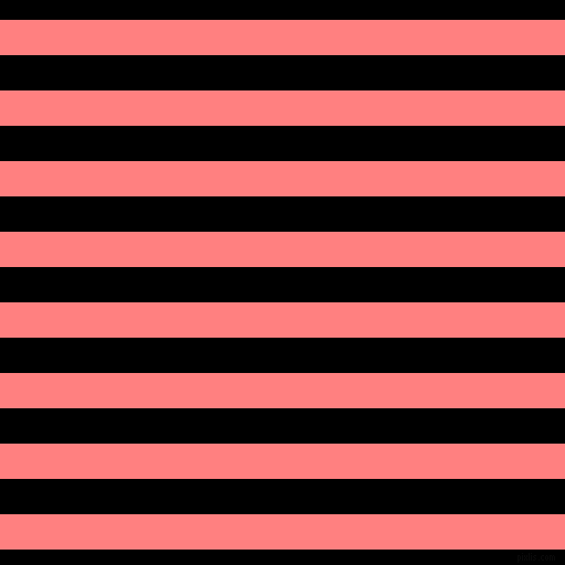 horizontal lines stripes, 32 pixel line width, 32 pixel line spacing, Salmon and Black horizontal lines and stripes seamless tileable