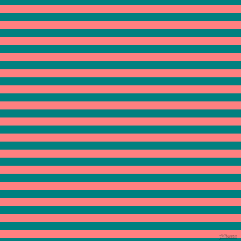 horizontal lines stripes, 16 pixel line width, 16 pixel line spacing, Salmon and Teal horizontal lines and stripes seamless tileable