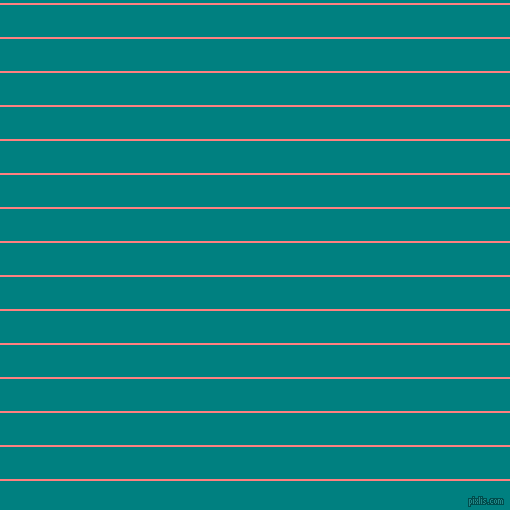 horizontal lines stripes, 2 pixel line width, 32 pixel line spacing, Salmon and Teal horizontal lines and stripes seamless tileable