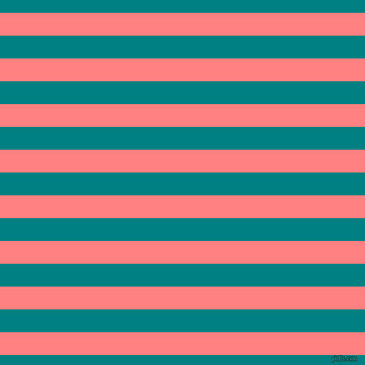 horizontal lines stripes, 32 pixel line width, 32 pixel line spacing, Salmon and Teal horizontal lines and stripes seamless tileable