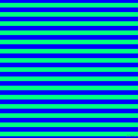 horizontal lines stripes, 16 pixel line width, 16 pixel line spacing, Spring Green and Blue horizontal lines and stripes seamless tileable